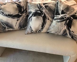 Three Accent Throw Pillows, 22”