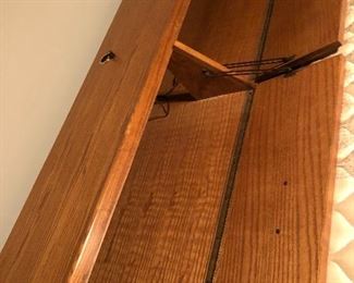 Interior of queen storage headboard