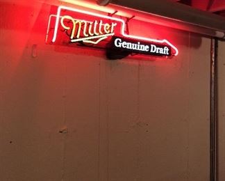 Miller neon beer sign