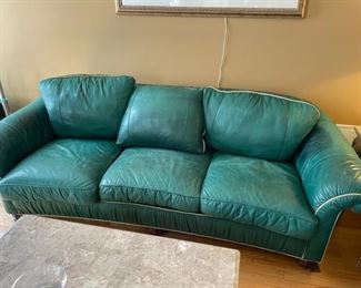 three seat leather sofa