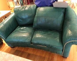 love seat sofa real leather