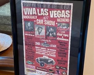 Viva Las Vegas Rockabilly Car Show Framed Poster Featuring The Trashmen