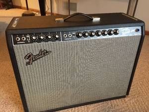 Fender Twin Reverb Amp model number 65twinreverb. This amp measures 21 tall x 27 wide x 11 inches deep and is in good working order.