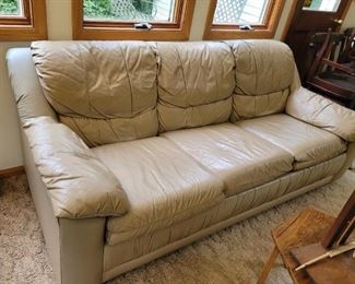 $75.00, Leather sofa sleeper , some fading from sun vg condition