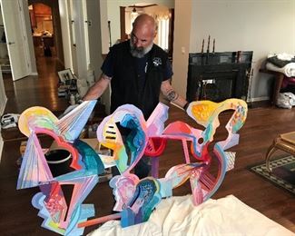 Calman Shemi (The art that is.  Connie is holding it up)