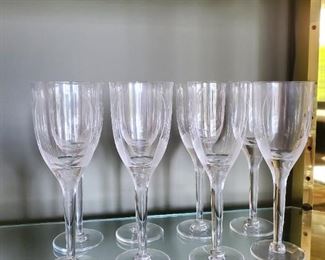 Set of 8 Lalique champagne glasses