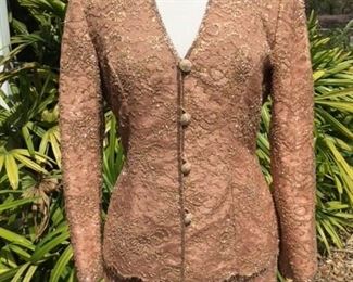 Beautiful anniversary dresses, designer mothers dresses, beaded suits.
A seamstress can make adjustments. 