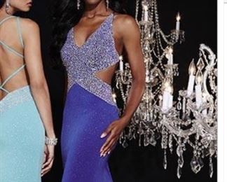 Hand beaded style and elegance. 
Designer fashions. 
