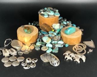 Accent Pieces Sterling, Turquoise Like