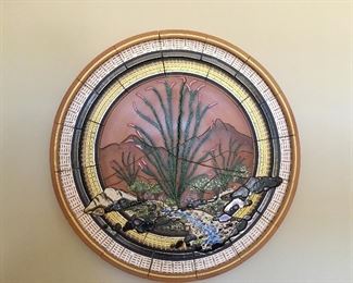 Bruce Linder of Laguna Beach artist 31.5” ceramic design