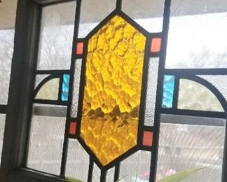 A few stain glass pieces