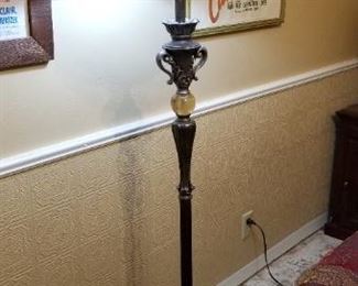 Tiffany style floor lamp in warm colors