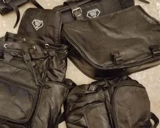 Buffalo leather saddle bags and other handy motorcycle gear