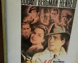 framed Casablanca movie poster