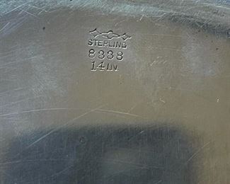 LARGE 14" Sterling SILVER Platter