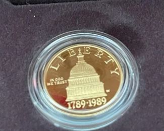 1989-Congress  Five Dollar GOLD Coin