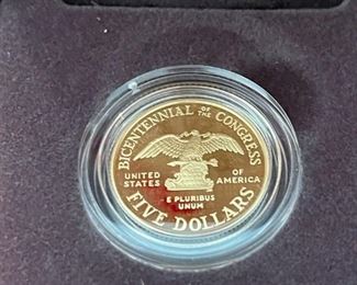1989-Congress  Five Dollar GOLD Coin