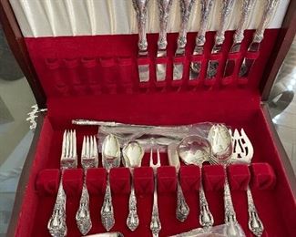 Lunt Sterling SILVER Flatware Set - Eloquence Pattern