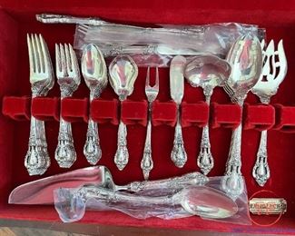 Lunt Sterling SILVER Flatware Set - Eloquence Pattern