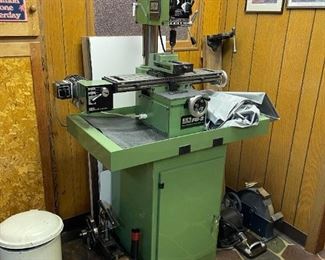 EMCO FB-2 Milling Machine with Heavy Duty Locking Stand and Accessories