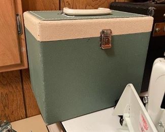 RARE White Singer Featherweight with Original Mint Green Case