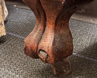 Vintage 3 Stack (GRM) Grand Rapids Michigan Tiger Oak BARRISTER BOOKCASE with Top and Rolling Claw Foot Base