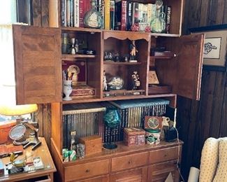 Vintage ETHAN ALLEN Louvered Door Hutch