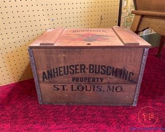 Vintage BUDWEISER Wood Beer Crate