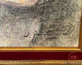 ANTONIO GONZALEZ COLLADO (Spain, 1930 - ) - Oil Painting on Canvas - Mother and Child