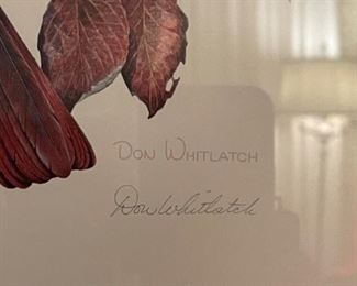 DON WHITLATCH Signed Print "October Cardinals" Plate 1 - Numbered and Signed