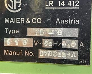 EMCO FB-2 Milling Machine with Heavy Duty Locking Stand and Accessories