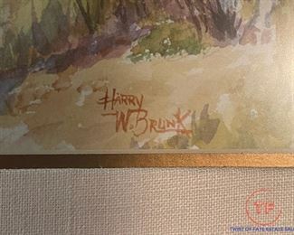 Original Watercolor by HARRY W BRUNK