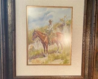 Original Watercolor by HARRY W BRUNK