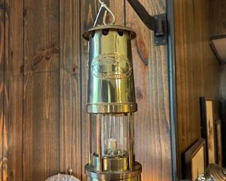 Vintage E Thomas and Williams Brass Miners Lamp