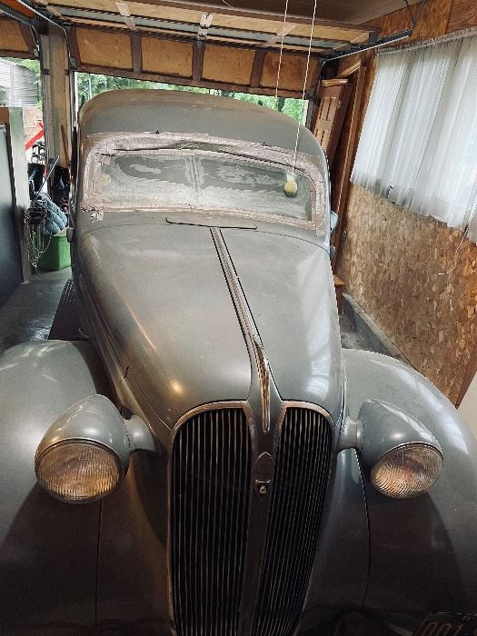 Antique 1937 Plymouth Front View