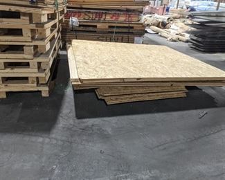 Lots of plywood and pallets.