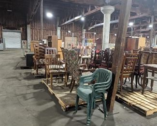 Chairs and chairs, tables,