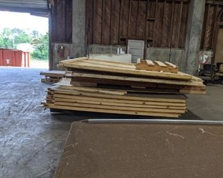 lots of plywood and pallets