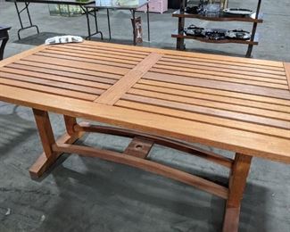 teak outdoor table