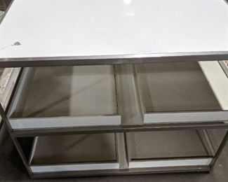 one of many display slides. extremely heavy. sides slide out. From Ann Taylor store