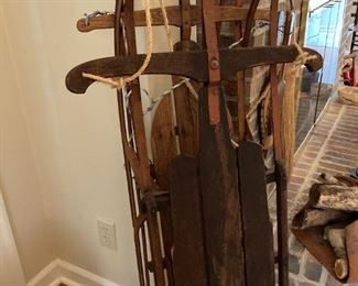 1936 and 1938 wood sleds