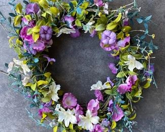 Spring floral wreath