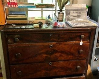 walnut 4 drawer chest books and more