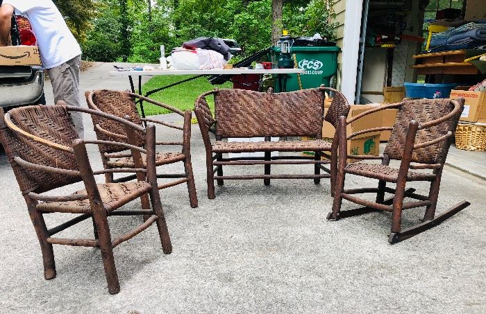 Child's set of Old Hickory Twig  Furniture! 