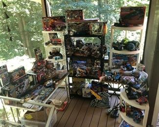 Oh my goodness look at all these great vintage toys! Trans Formers, GI Joe,  Hot Wheels, Power Rangers and more