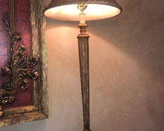 One of 2 sideboard lamps