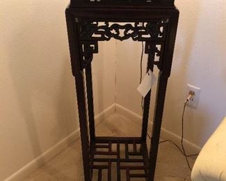 Rosewood fern stand.