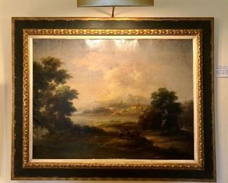 D. Buson  (French, 19th Century) River landscape, oil on canvas. Signed lower right. 