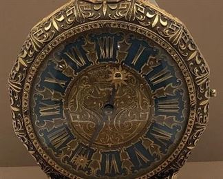 Lancel Paris Art Deco table clock. Winding. Dates 1920-30s. Keeps perfect time with lovely bell chime ringing on the hour and half hour. Gilt bronze. F. Mauthe