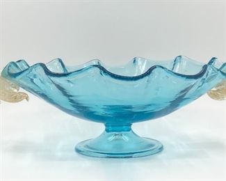 Salviati Venetian art glass. Murano, Italy. 1920s. Original foil label still intact.